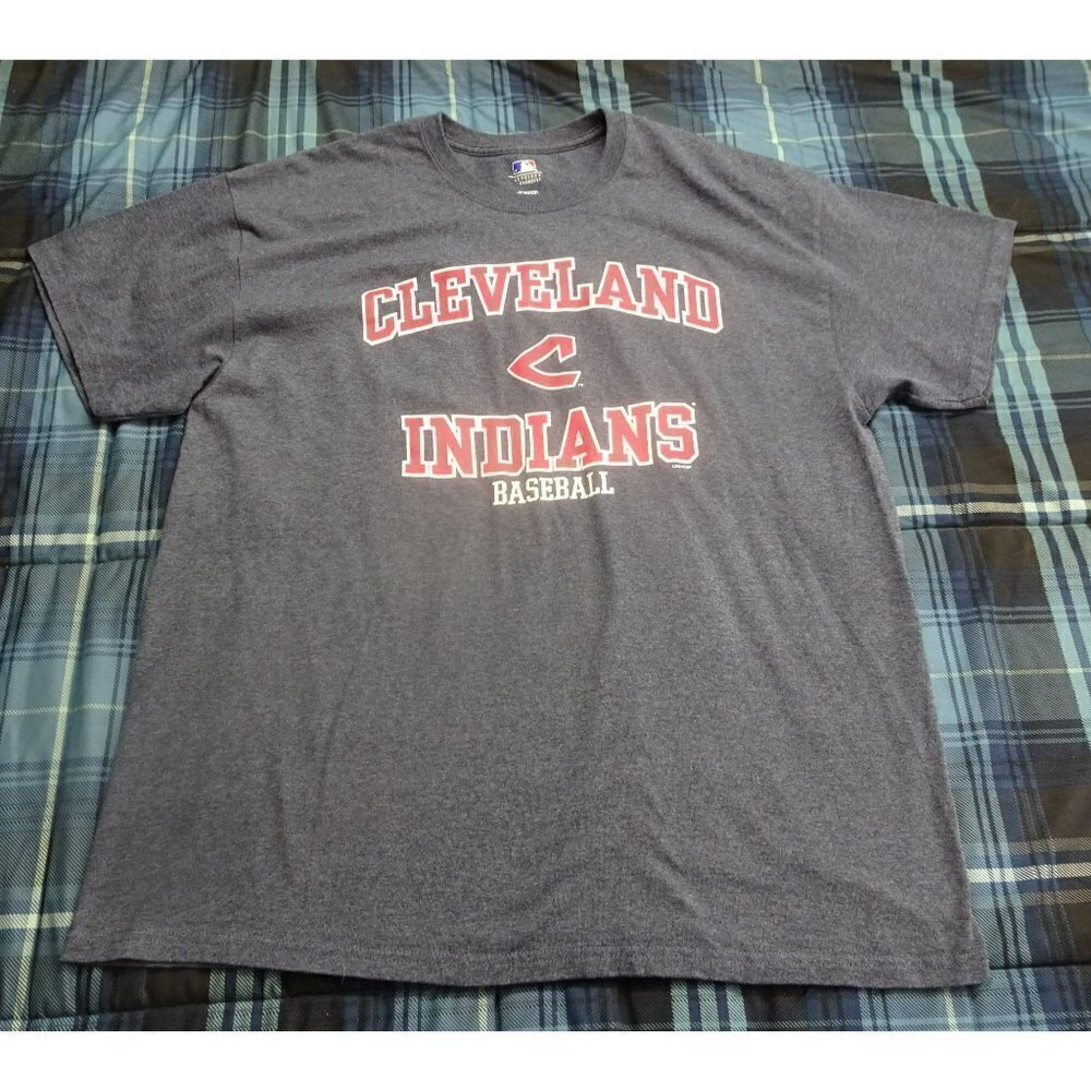 MLB Cleveland Indians Gray T-Shirt Size X-Large